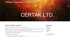 Desktop Screenshot of certak.com
